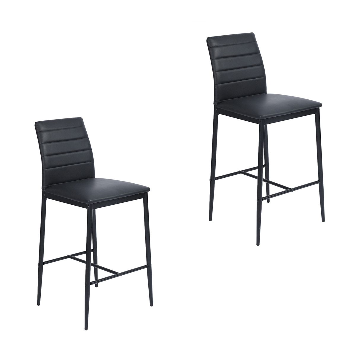 NOVAHUS - PACK 2 SILLA DE BAR BOSTON NEGRO