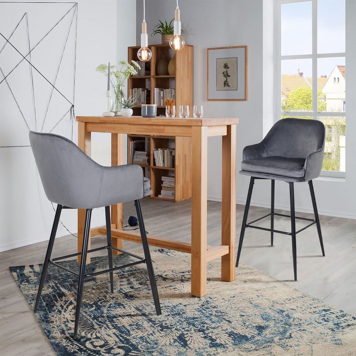 NOVAHUS - PACK 2 SILLA DE BAR FRANKFURT