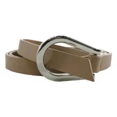 MAILEA - Cinturon delgado amarra lateral mujer taupe