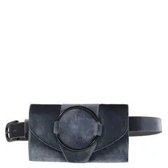 MAILEA - Cinturon bolsillo terciopelo mujer gris