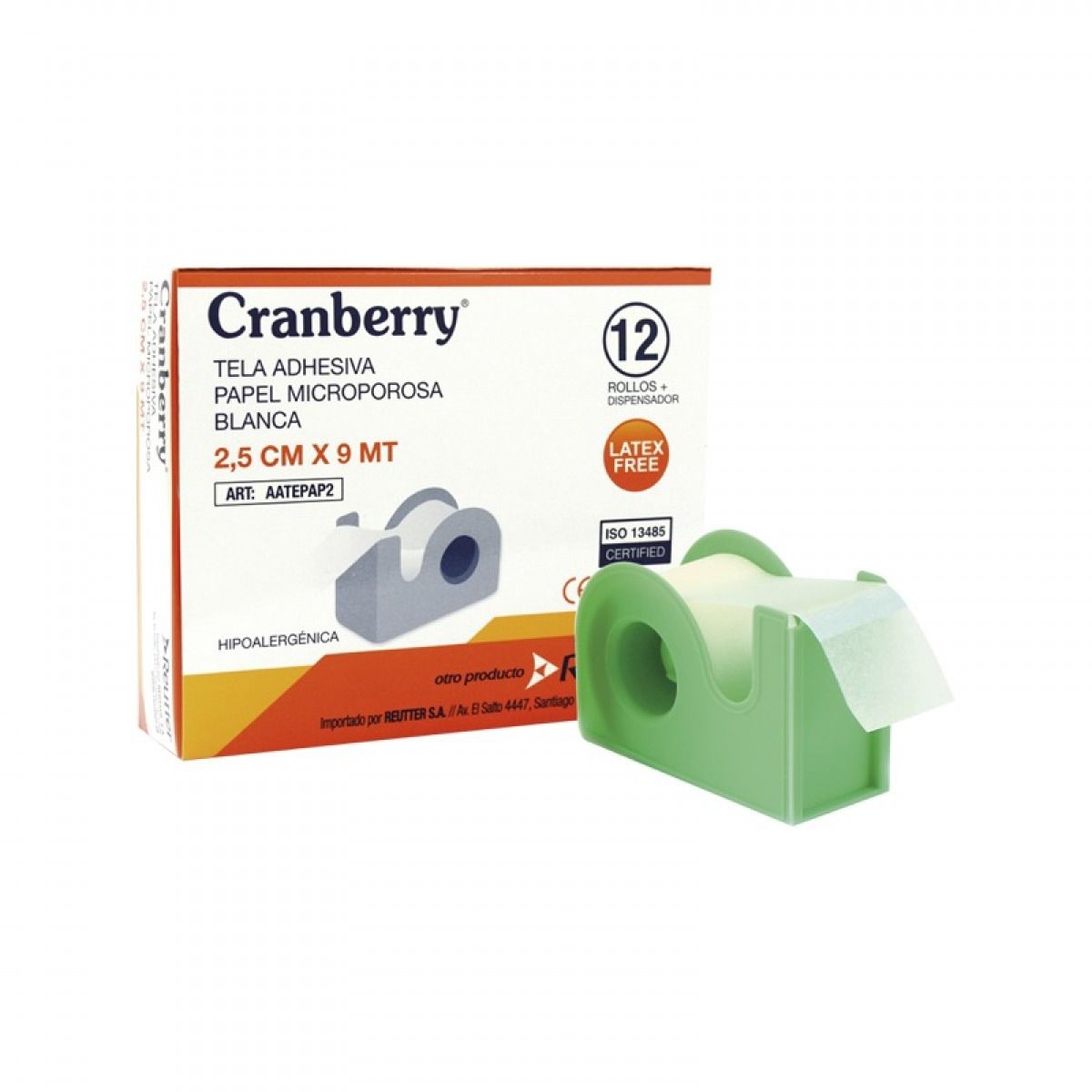 CRANBERRY - Tela Adhesiva Papel Microporosa Cranberry 2,5cm X 9m 12 Un