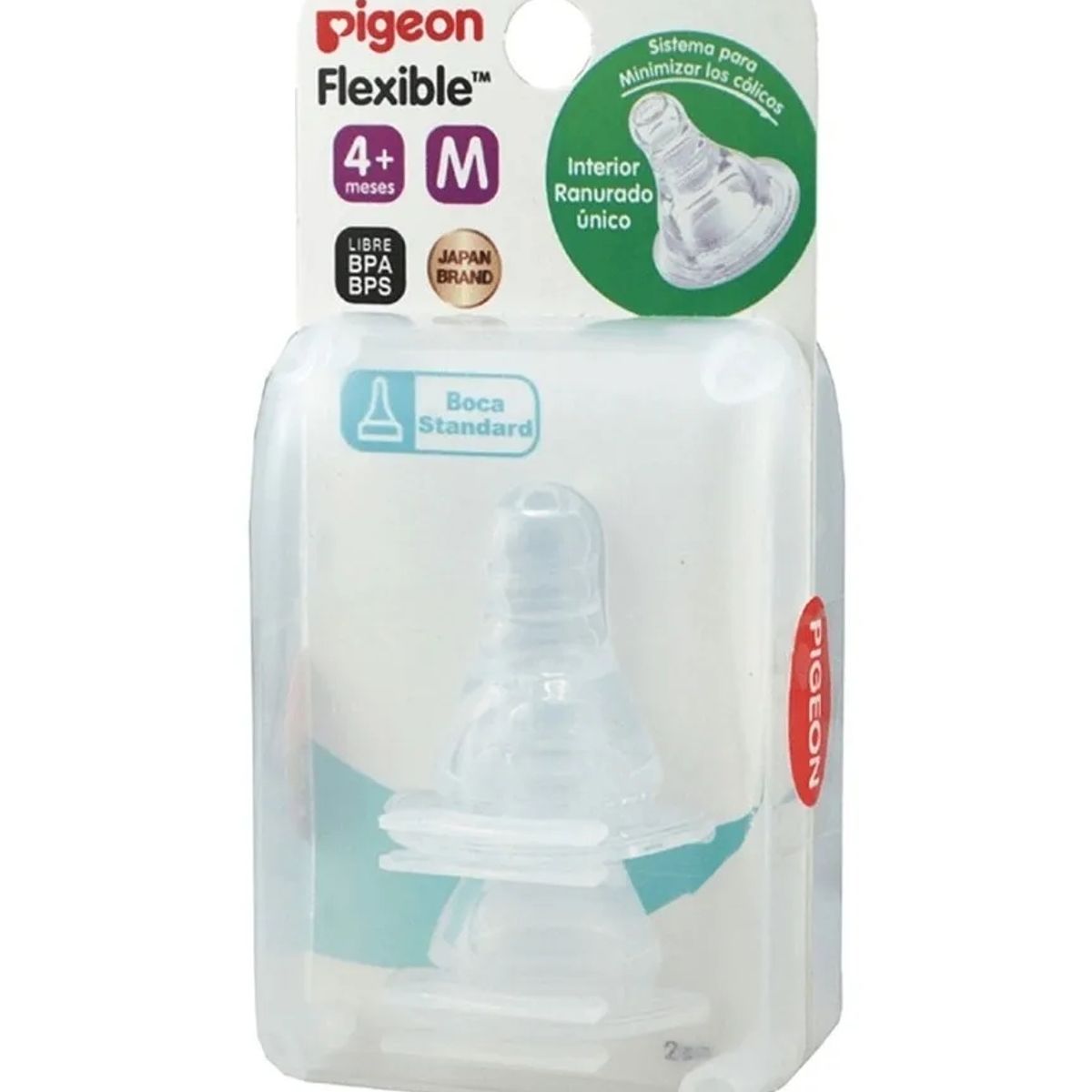 PIGEON - Chupete Peristáltico Talla M Mamadera Boca Standard Pigeon