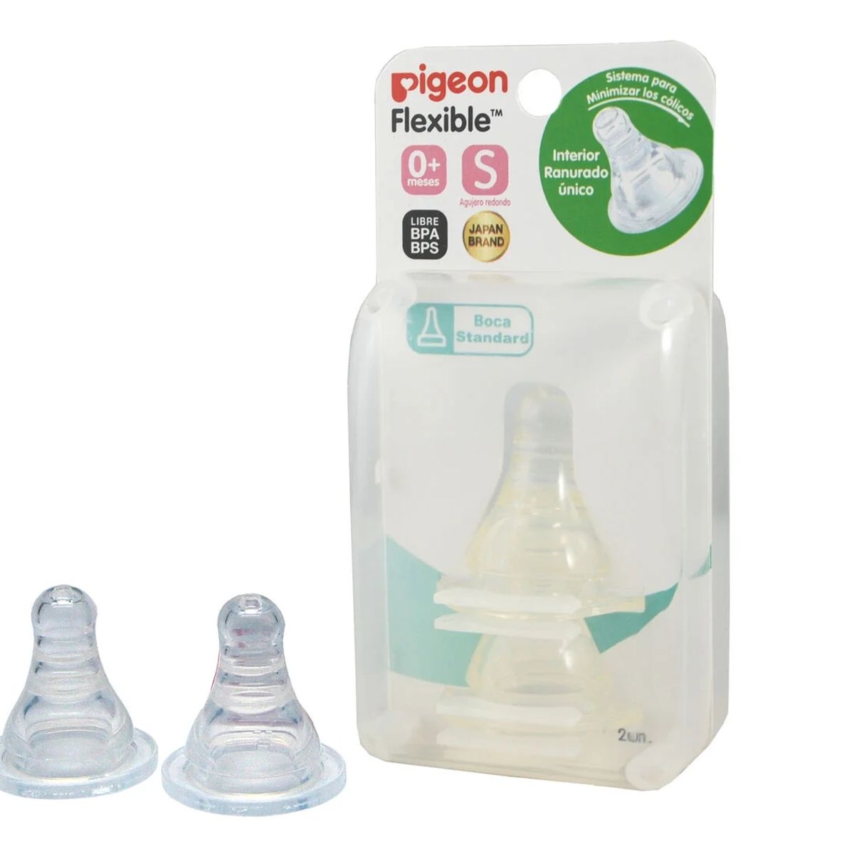 PIGEON - Chupete Peristáltico Talla S Mamadera Boca Standard Pigeon