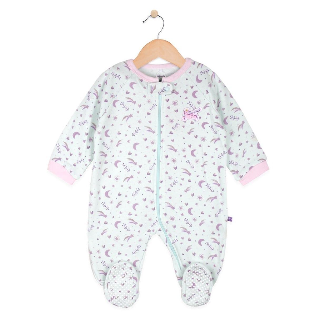 PILLIN - Pijama Franela Bebe Algodón Invierno Niña Celeste PILLIN