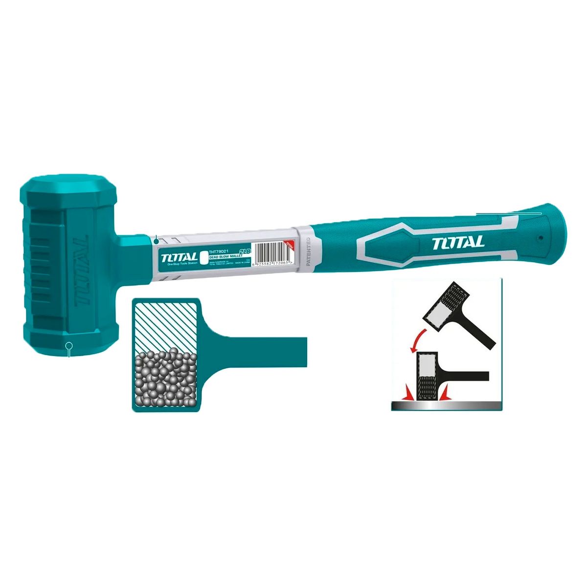 TOTAL TOOLS - Martillo Maceta De Goma 2 Lbs