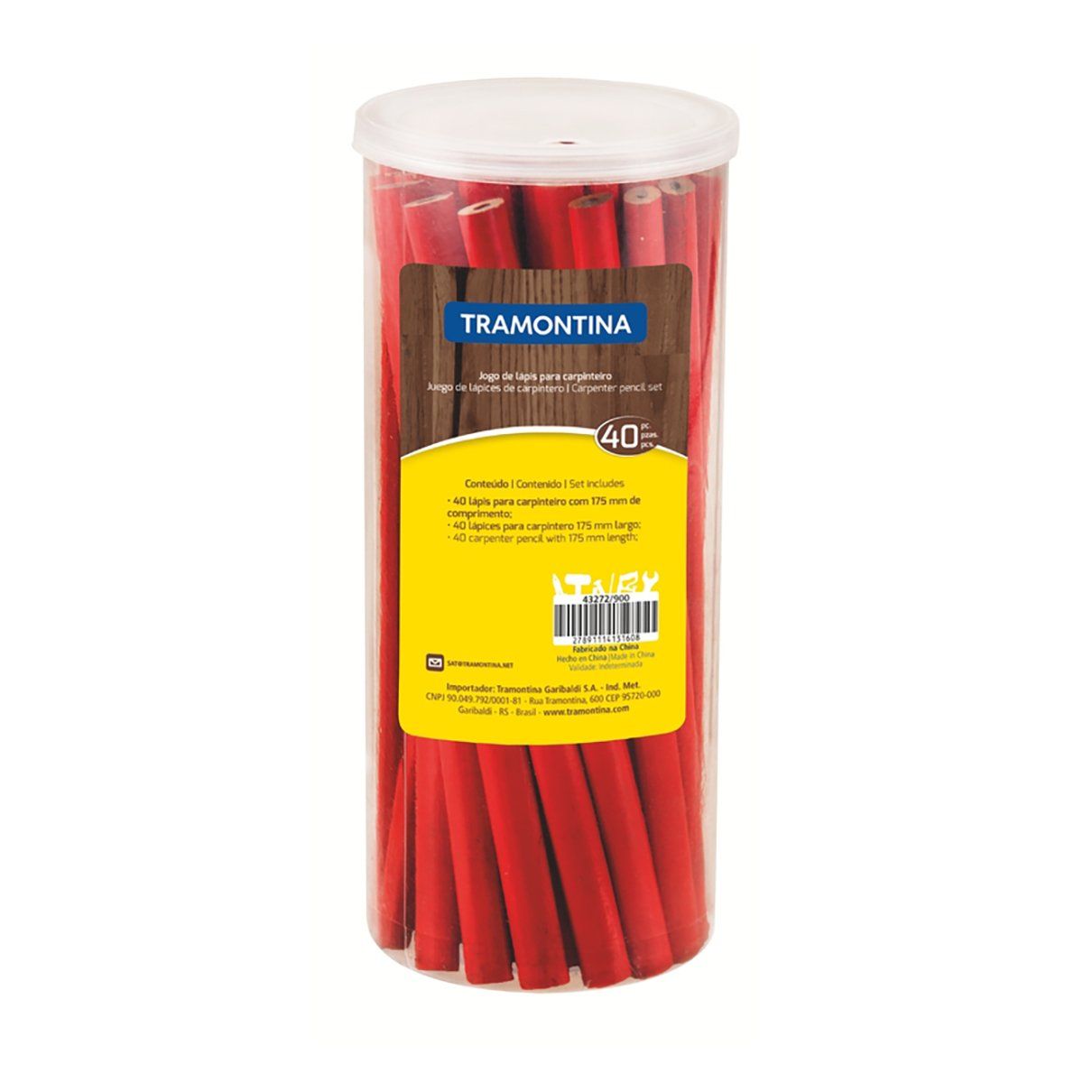 TRAMONTINA - Lápices Carpintero Tramontina  40 Unidades