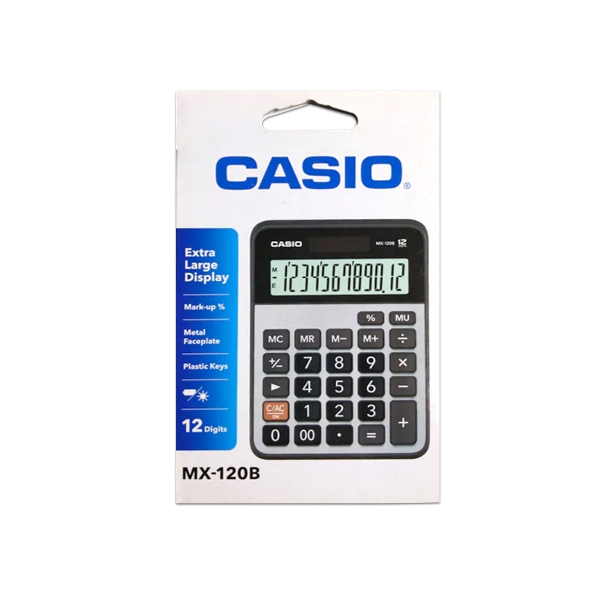 CASIO - Calculadora Casio MX-120B solar 12 dígitos + Pila