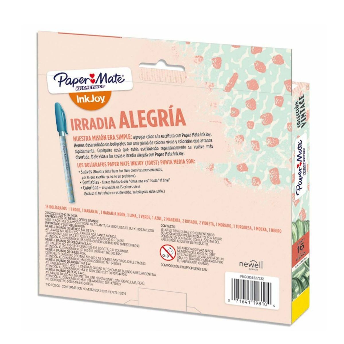 PAPER MATE - 16 Lapices Paper Mate  Inkjoy  Bolígrafos  Punta Media