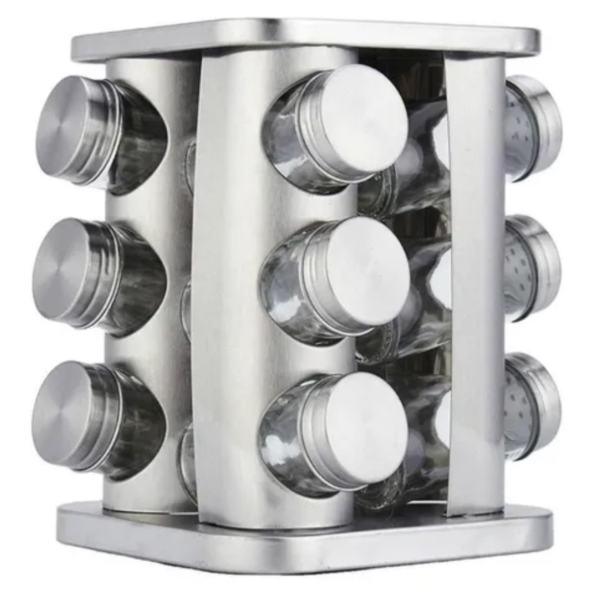GENERICO - Condimenteros Especieros Metalico Giratorio 12 Frascos
