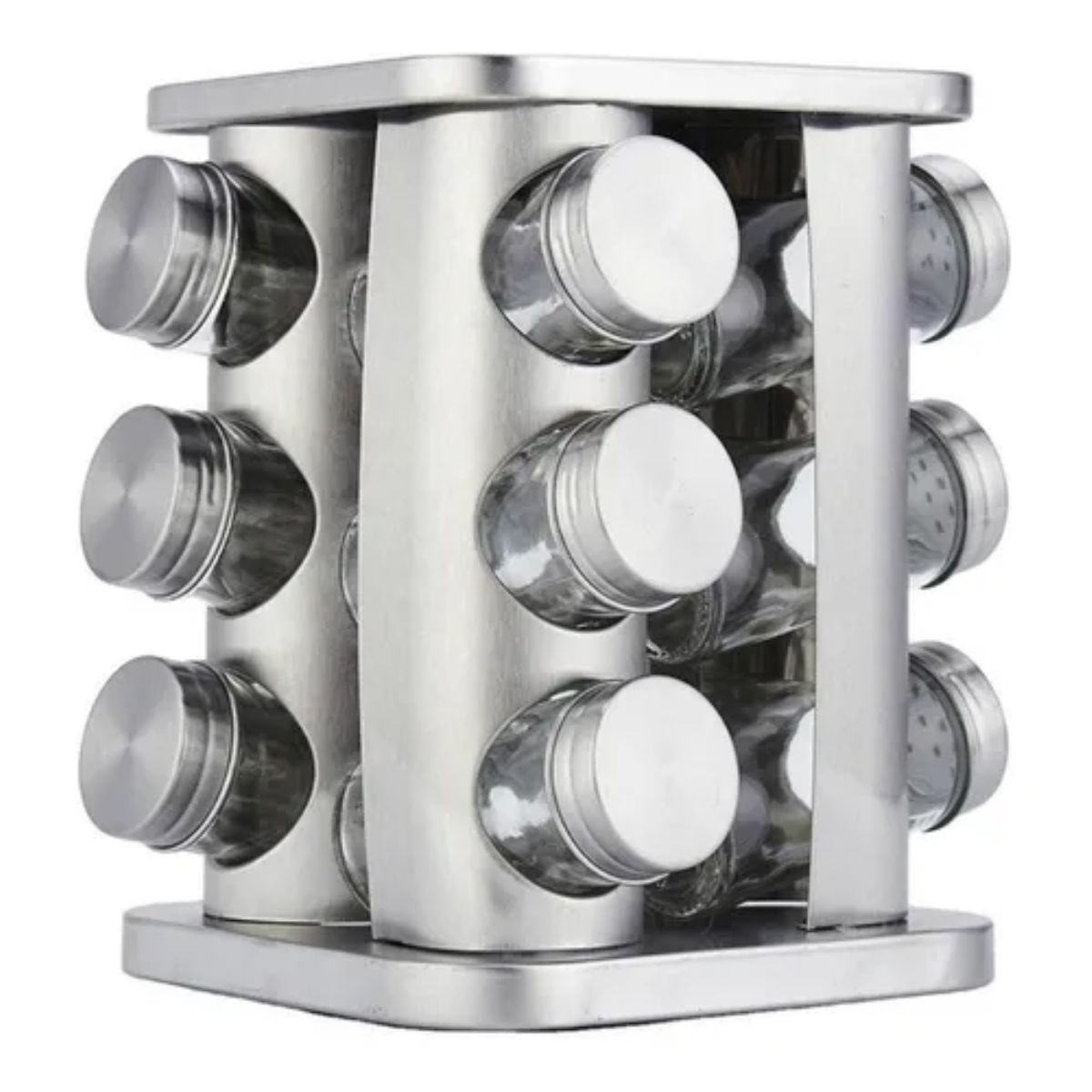 GENERICO - Condimenteros Especieros Metalico Giratorio 12 Frascos