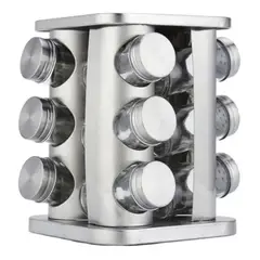 GENERICO - Condimenteros Especieros Metalico Giratorio 12 Frascos