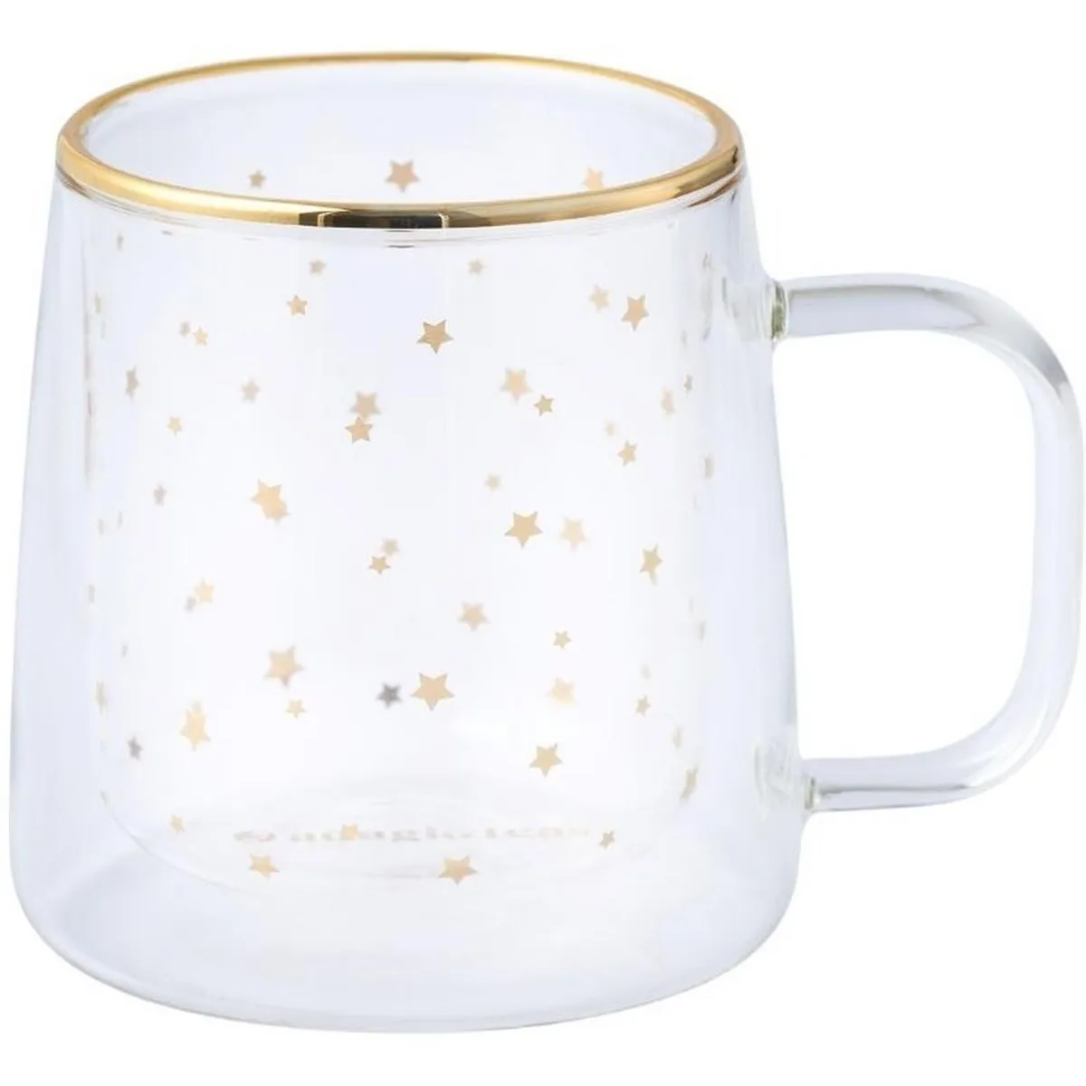 ADAGIO TEAS - Adagio Teas Taza Doble Vidrio Estrellas Doradas
