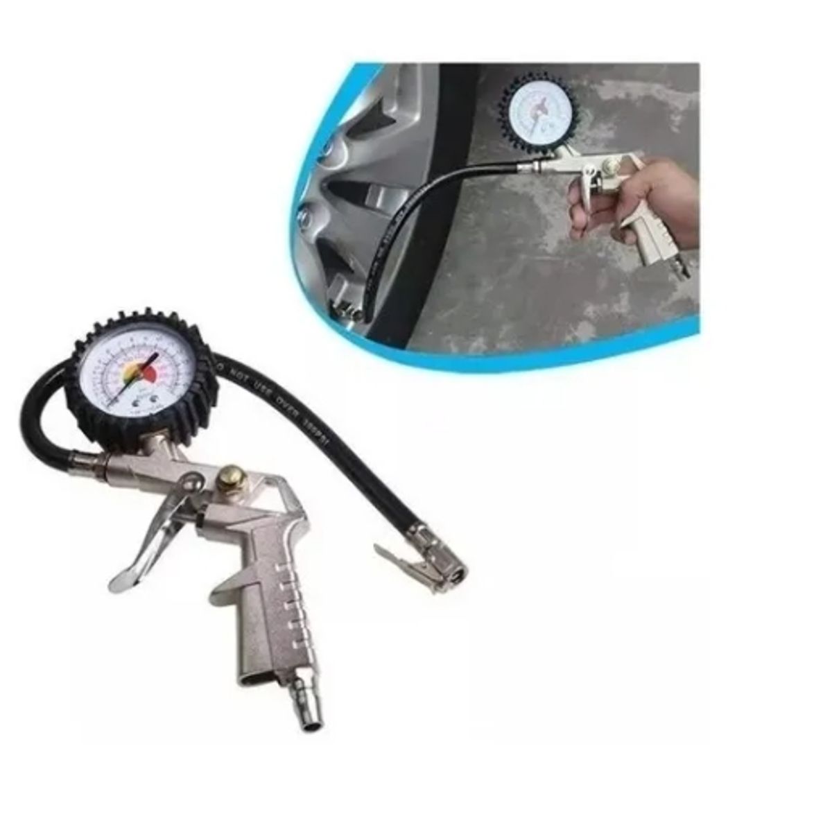 ESHOPANGIE - Maquina Para Inflar Y Calibrar Neumáticos Con Manómetro