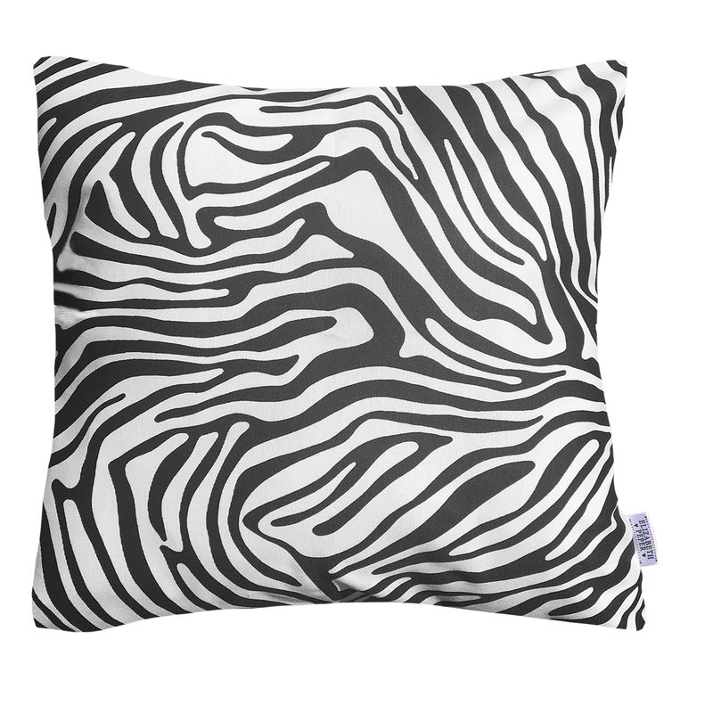 ELIZABETH PEPER - FUNDA COJIN DECORATIVO DISEÑO CEBRA BLANCO Y NEGRO 50x50.