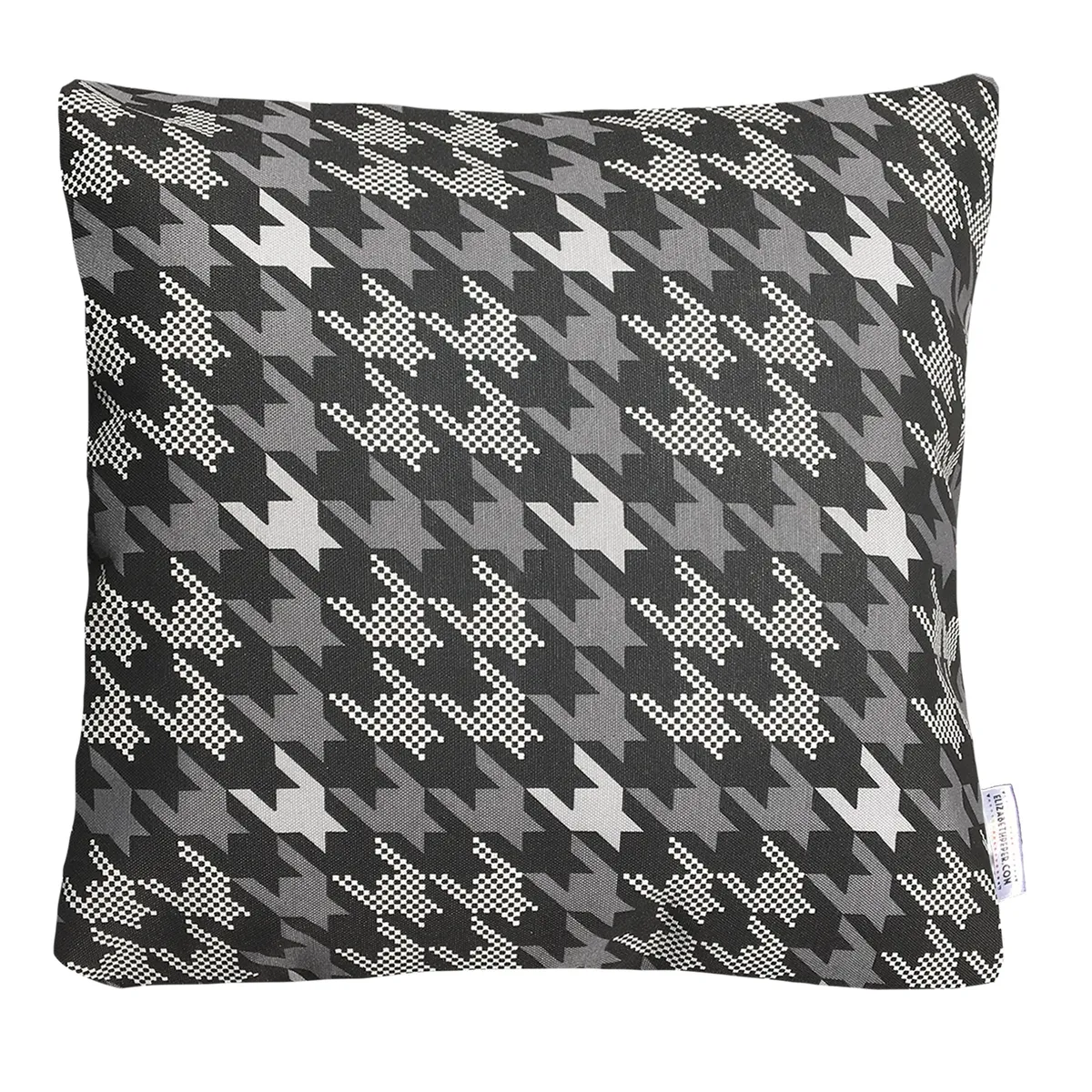 ELIZABETH PEPER - FUNDA COJIN DECORATIVO DISEÑO PRINT GRIS Y NEGRO 50x50.