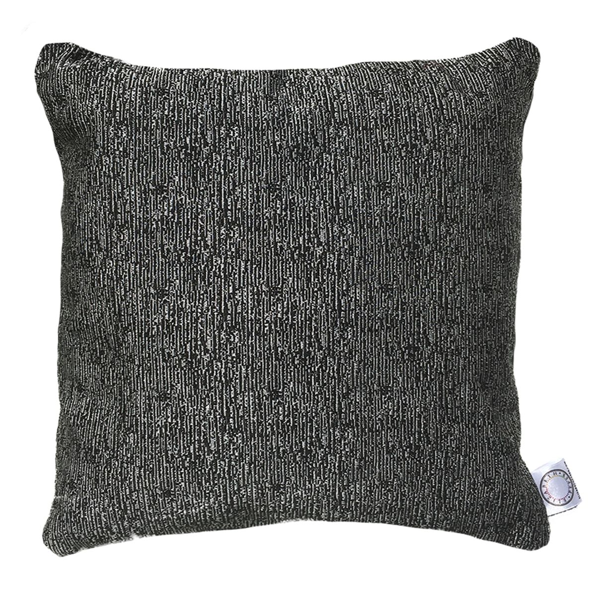 ELIZABETH PEPER - COJIN DECORATIVO DISEÑO GRIS Y NEGRO 60X60 RELLENO.