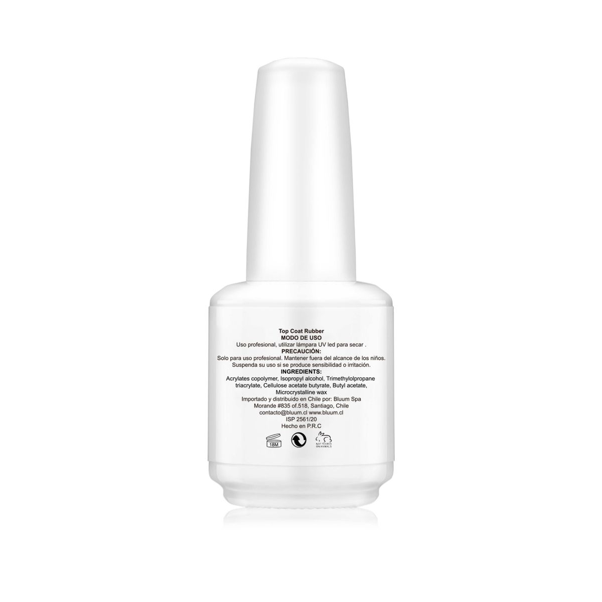 BLUUM - Top Coat Rubber Profesional Bluum 15ml