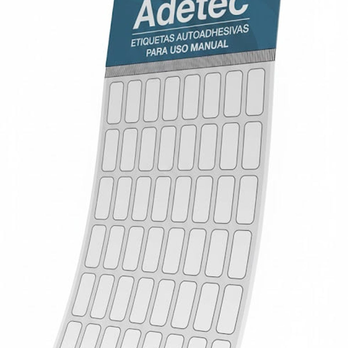 ADETEC - 480 Etiquetas Manual Adetec Rectangular Blanca 8x20 mm