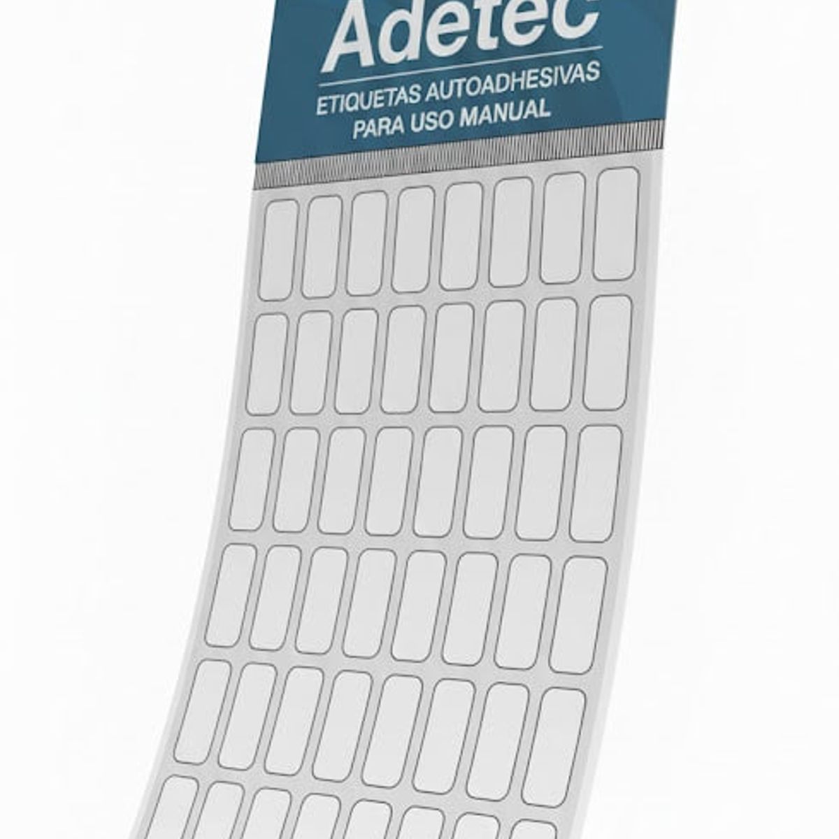 ADETEC - 480 Etiquetas Manual Adetec Rectangular Blanca 8x20 mm