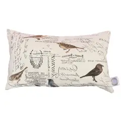 ELIZABETH PEPER - FUNDA COJIN DECORATIVO DISEÑO AVES CREMA 50X30.