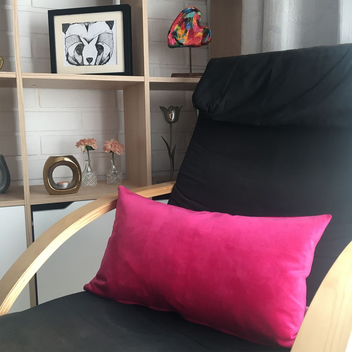 ELIZABETH PEPER - FUNDA COJIN DECORATIVO DISEÑO SUAVE ROSA FUCSIA 50X30.