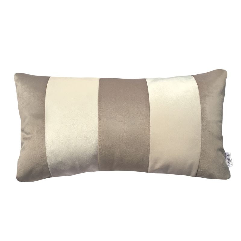 ELIZABETH PEPER - FUNDA COJIN DECORATIVO DISEÑO BEIGE Y BLANCO 50X30.