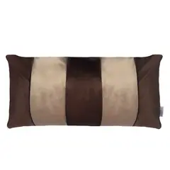 ELIZABETH PEPER - FUNDA COJIN DECORATIVO DISEÑO BEIGE Y CAFE 50X30.