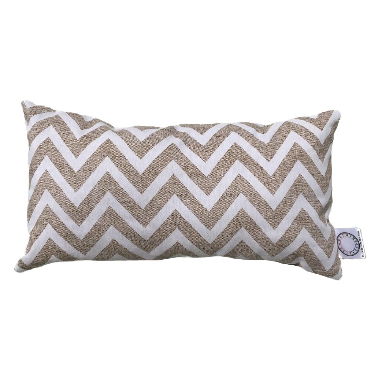 ELIZABETH PEPER - COJIN DECORATIVO DISEÑO ZIGZAG CREMA 50X30 RELLENO.