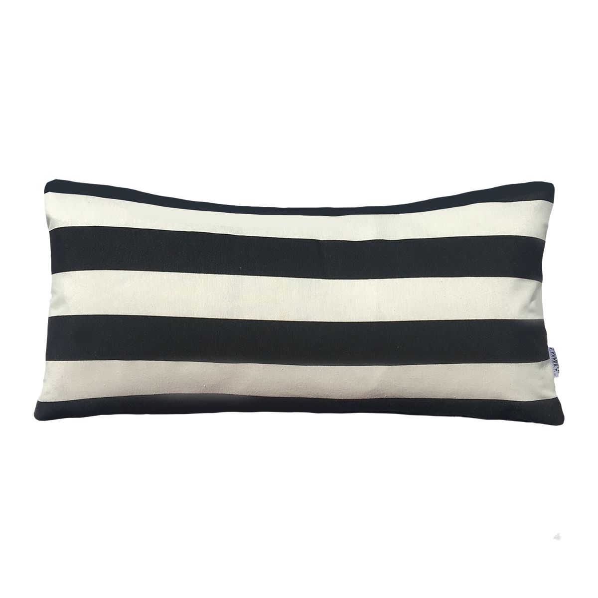 ELIZABETH PEPER - COJIN DECORATIVO DISEÑO RAYAS BLANCO Y NEGRO 50X30 RELLENO.
