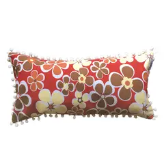 ELIZABETH PEPER - COJIN DECORATIVO DISEÑO PON PON ROJO 62X28 RELLENO.