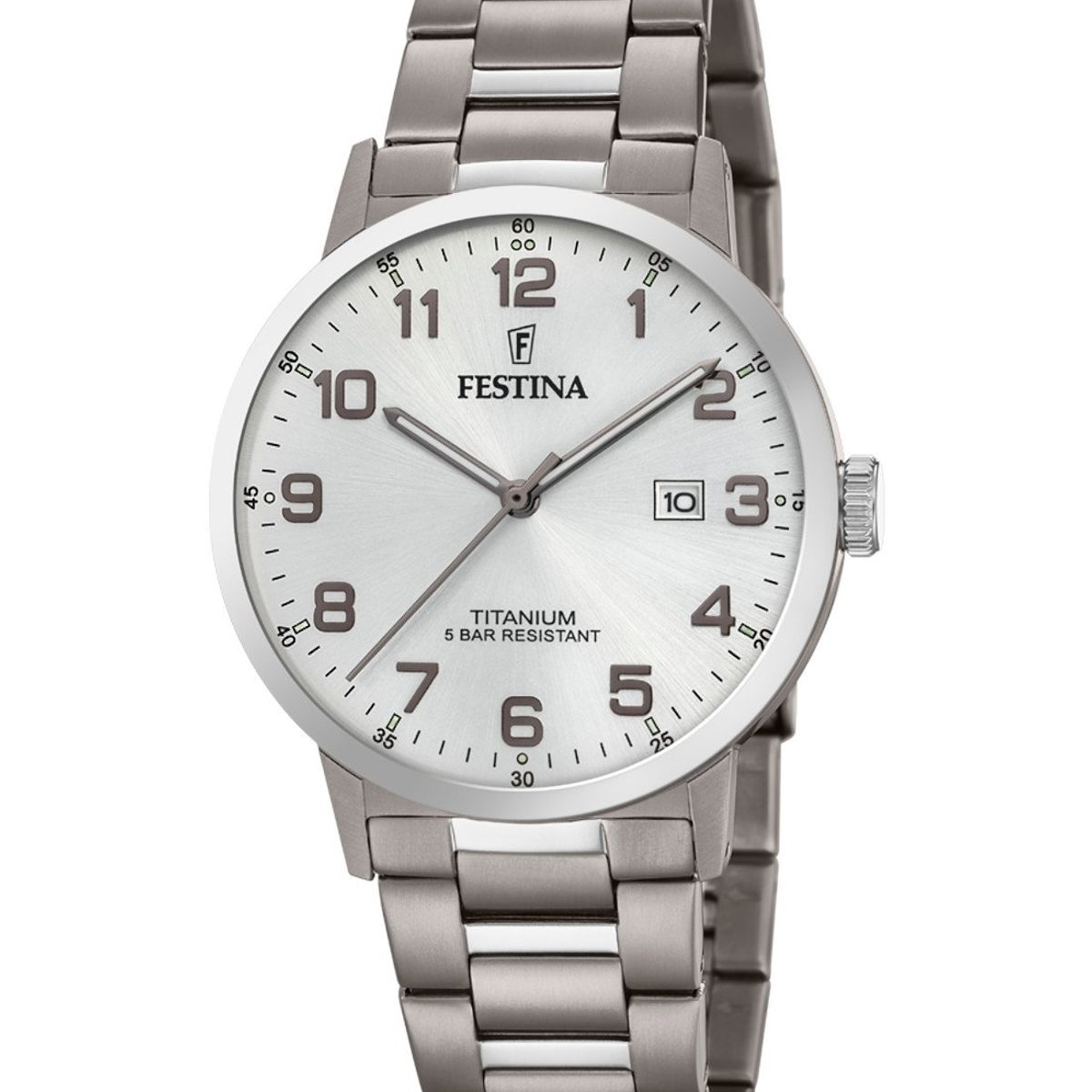 FESTINA - Reloj F20435/1 Festina Blanco Nácar Hombre Calendario Titanium
