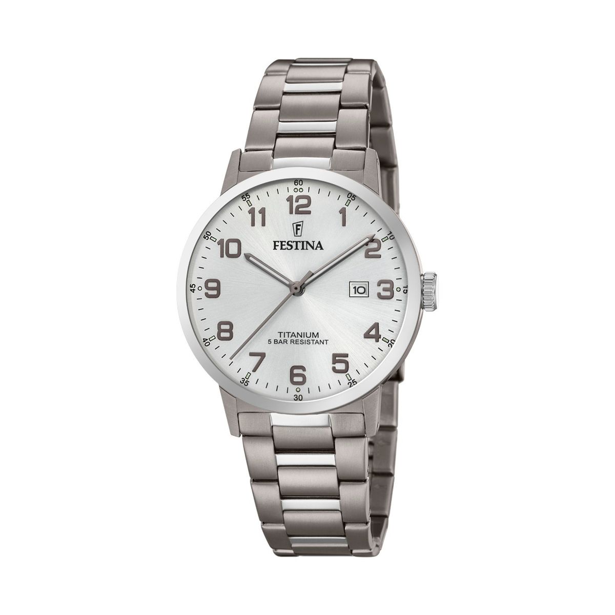 FESTINA - Reloj F20435/1 Festina Blanco Nácar Hombre Calendario Titanium