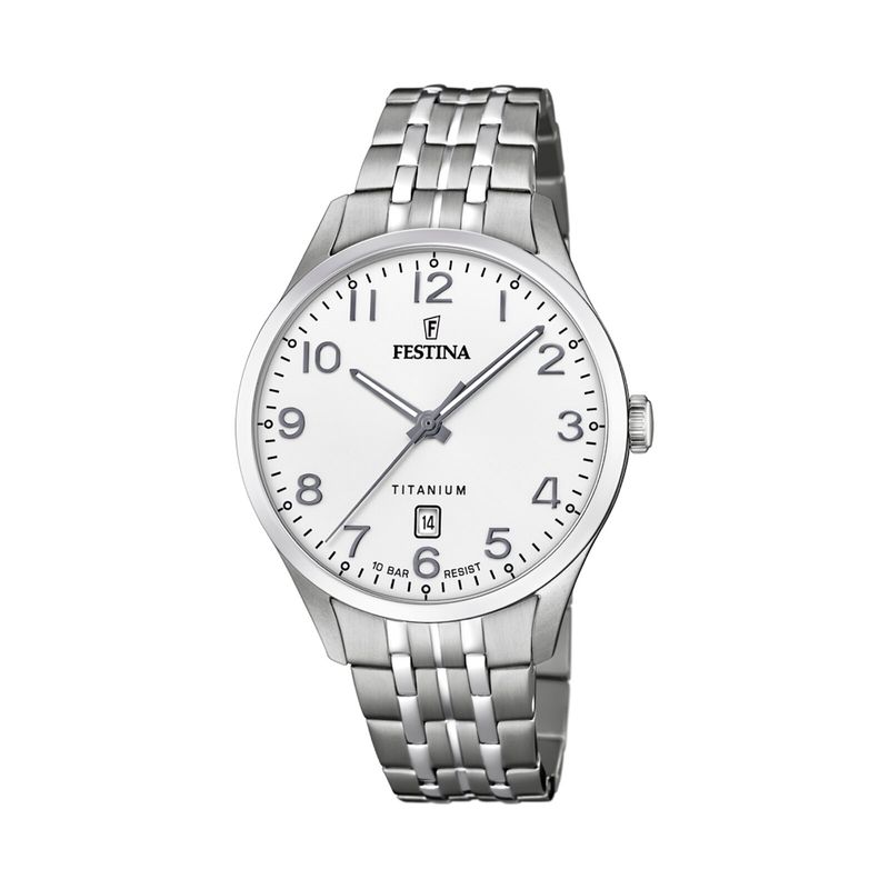 FESTINA - Reloj F20466/1 Festina Blanco Hombre Calendario Titanium