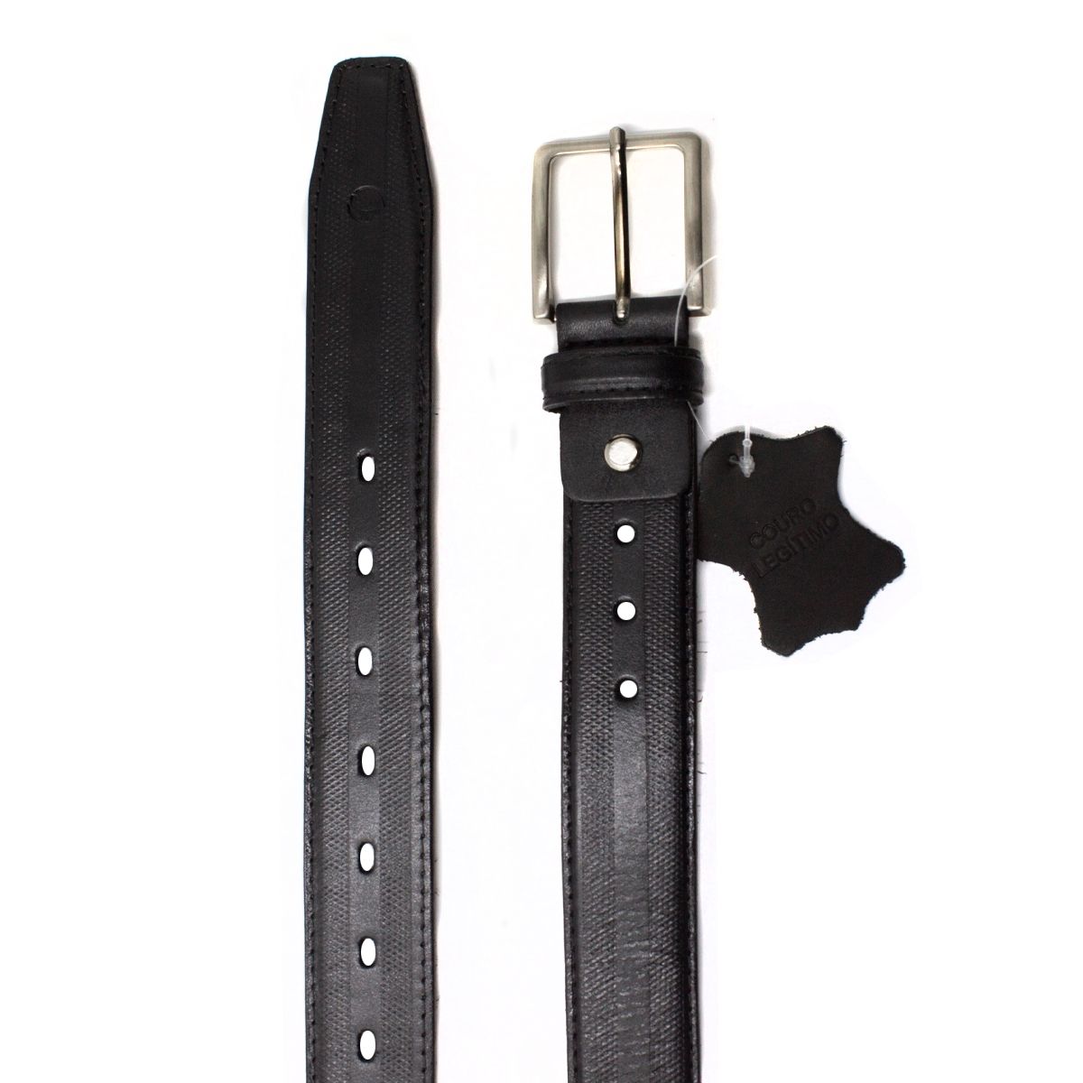 BE FLEX - Cinturon  Cuero Hombre  Negro