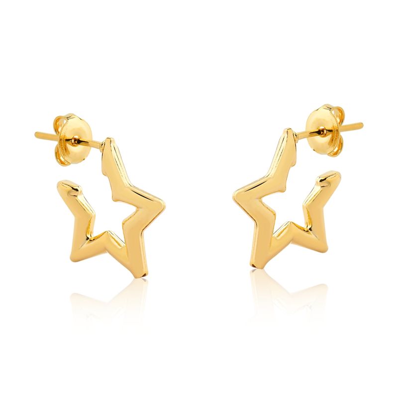 VANITE - Aros Mujer Bañado en Oro Estrellas