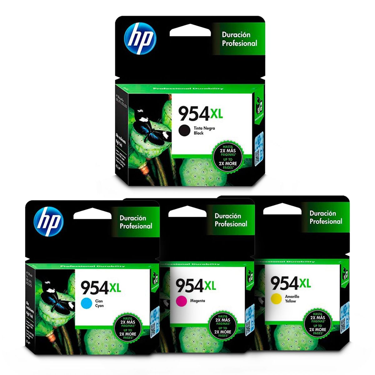HP - 4 Tintas Hp 954xl Negra Y COLORES 7720 7740 8210 C/iva