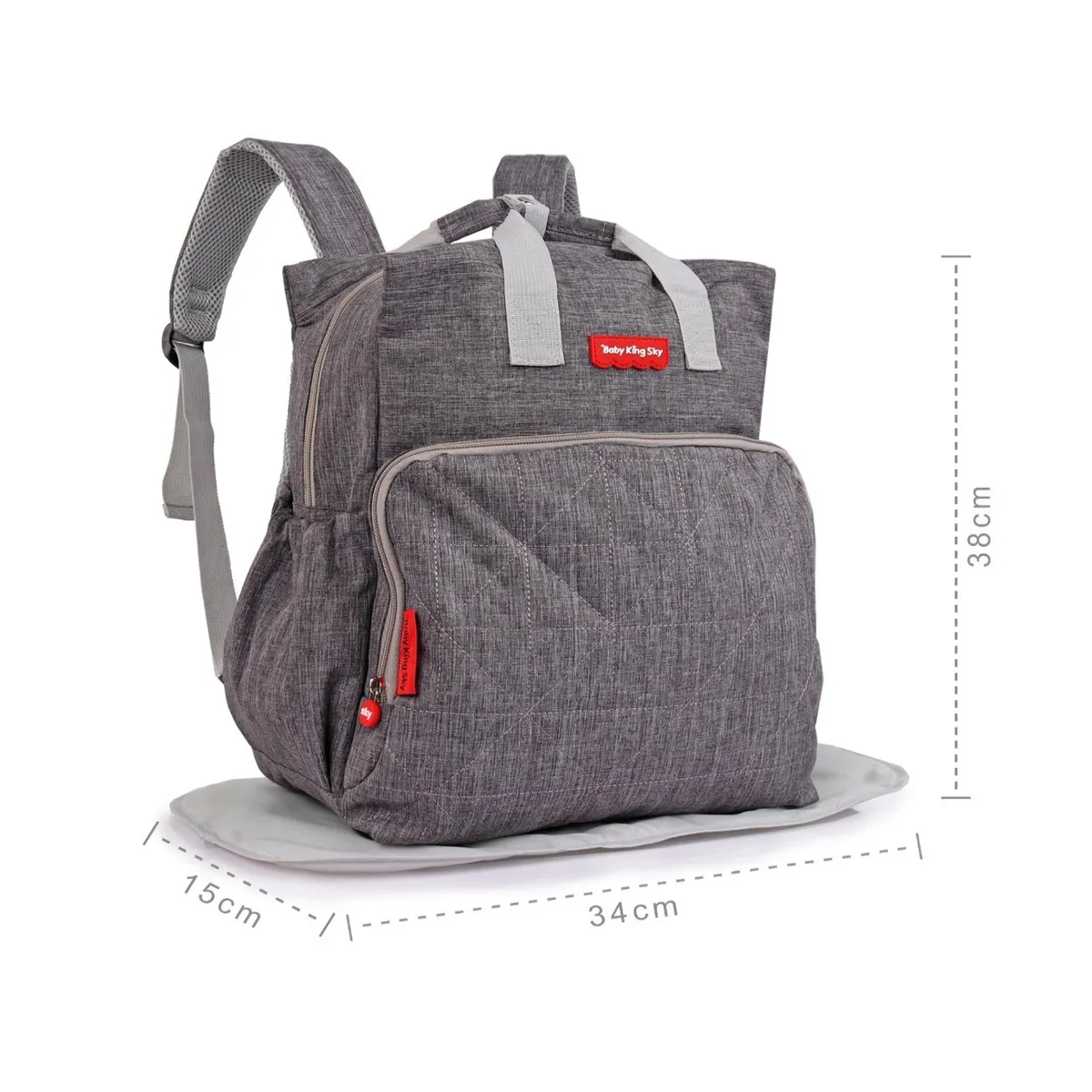 MON PETIT - Mochila Pañalera Bebé Bolso Maternal Gran Capacidad