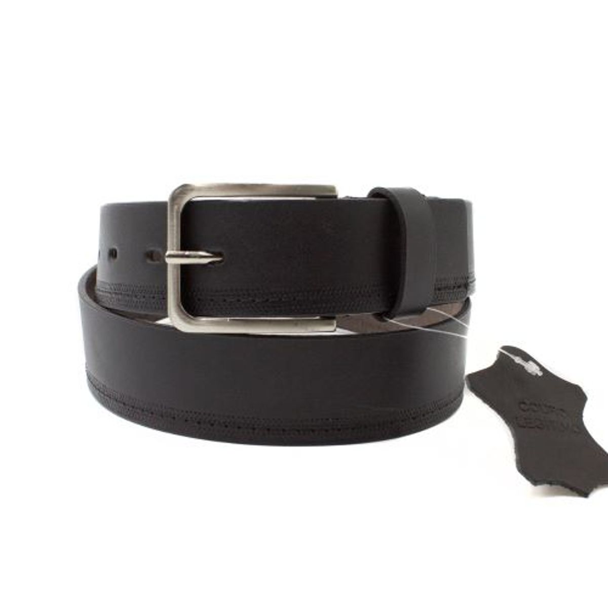 BE FLEX - Cinturon  Cuero Hombre  Negro