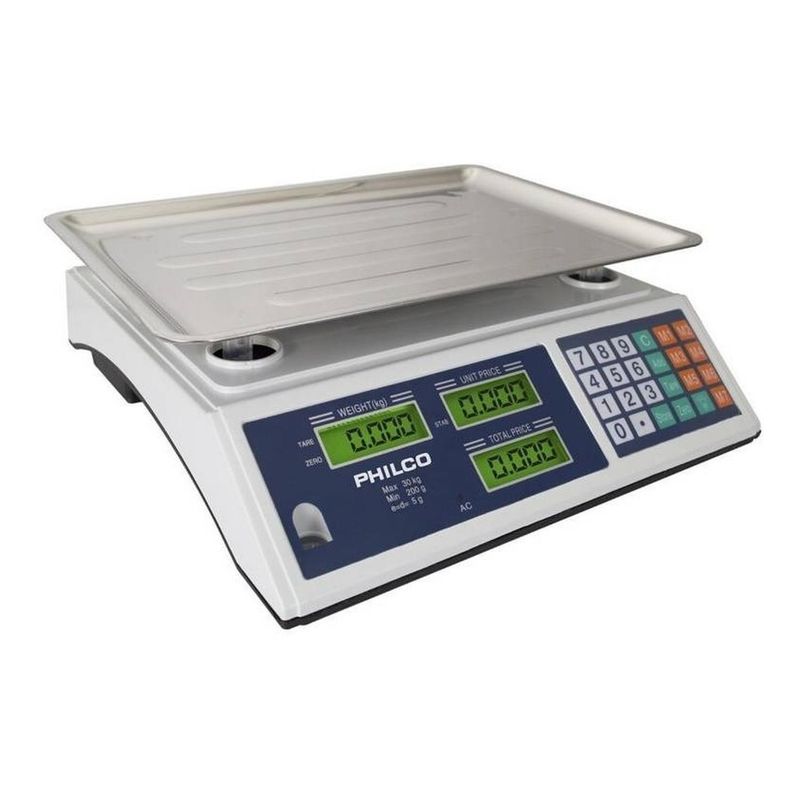 PHILCO - BALANZA DIGITAL 40 KILOS ACERO INOXIDABLE PHILCO