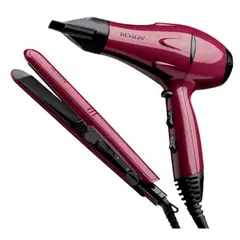 REVLON - SET SECADOR Y ALISADOR DE PELO CONTROL DE FRIZZ