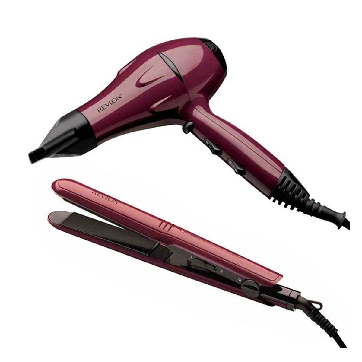 REVLON - SET SECADOR Y ALISADOR DE PELO CONTROL DE FRIZZ REVLON