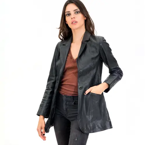 ALMABAR - Blazer de cuero Austin