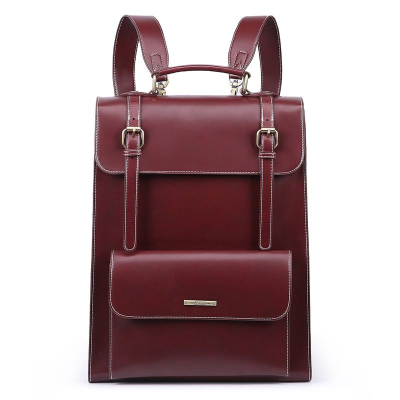 ECOSUSI - Ecosusi Mochila Vintage Camellia para Notebook 15.6 pulg - Burdeo