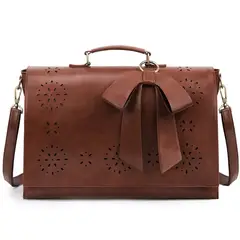 ECOSUSI - MALETÍN BOW PARA LAPTOP 15.6" - CAFÉ