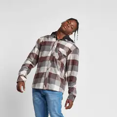 GANGSTER - Camisa Lumberjack Vino