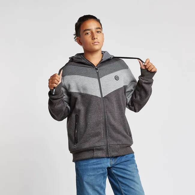 GANGSTER - Niño Poleron Zip Hoodie Hero Negro Gangster