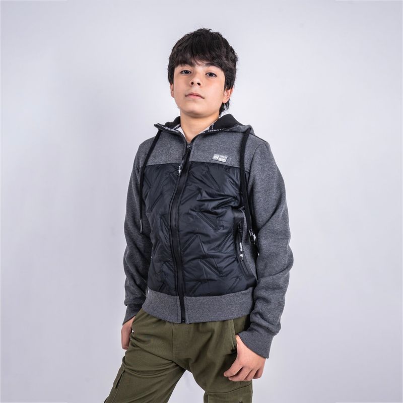 GANGSTER - Niño Chaqueta Híbrida Holes Gris Gangster