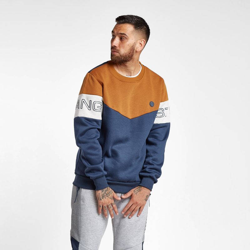 GANGSTER - Poleron Sweatshirt Band Azul Marino Gangster