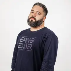 GANGSTER - Plus Polera Manga Larga Hope Azul Marino