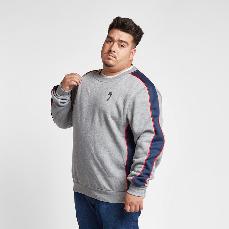 GANGSTER - Plus Poleron Sweatshirt Side Gris Gangster